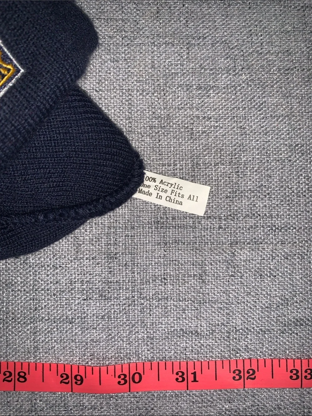 Kids Navy New York Patch Cuffed Beanie